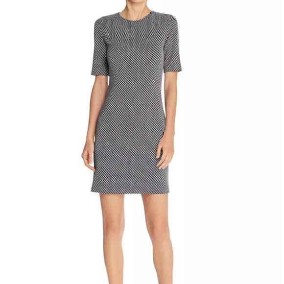 Theory Rijik Checkered Claymont Dress Size 6 Fitted Sheath Contemporary Business - Picture 1 of 9